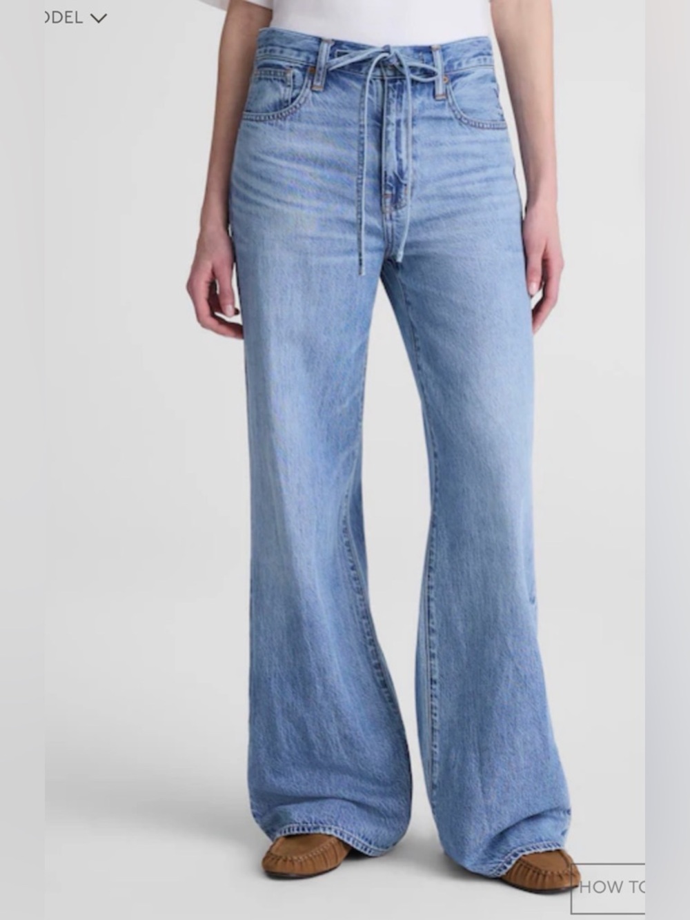 Madewell Ultimate Wide-Leg Jean in Airy Denim raebrook wash size 23 NWT altered